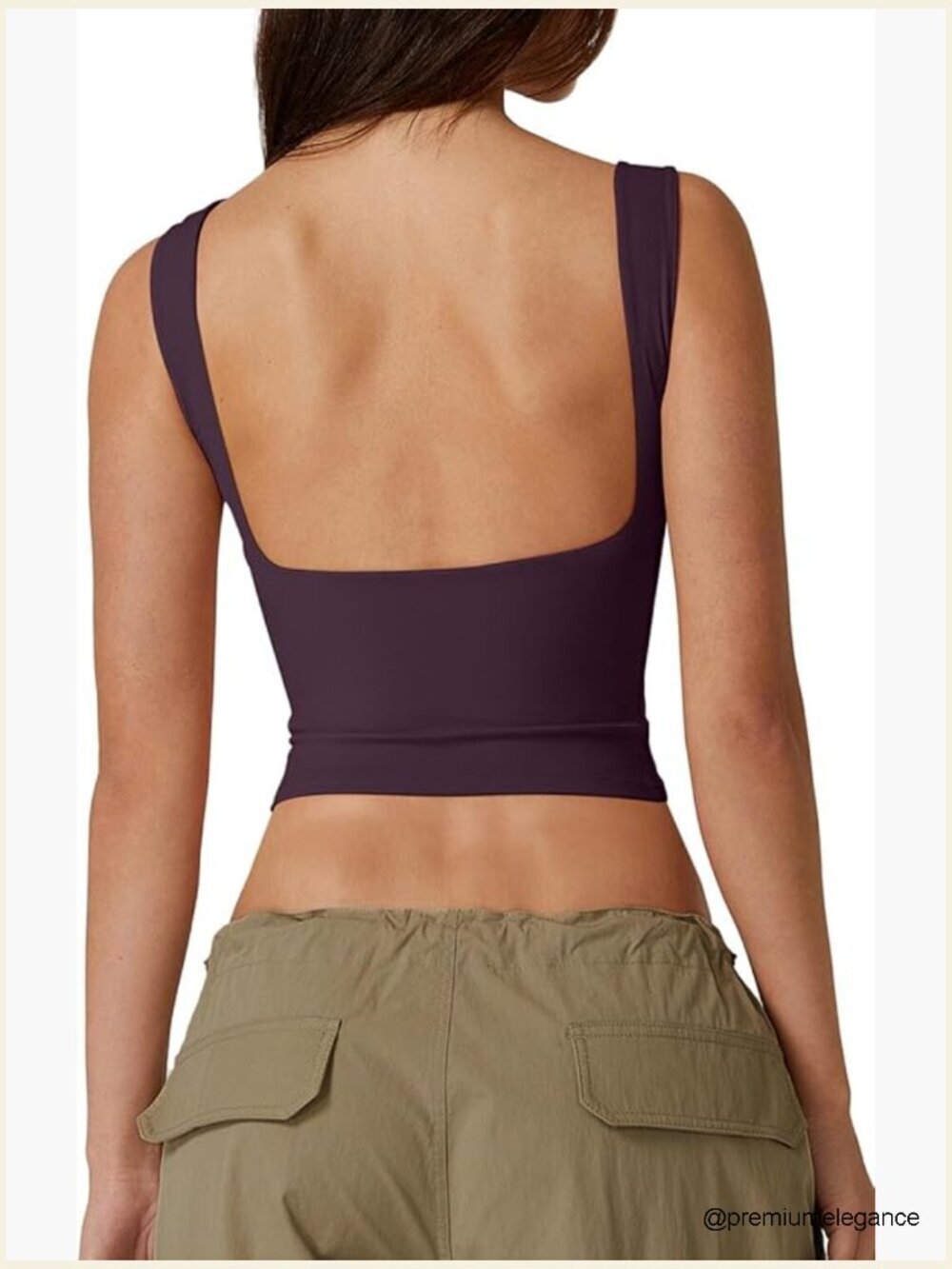 Sleeveless Crop Tank High Boat Neck Slim Fit Open Back Top